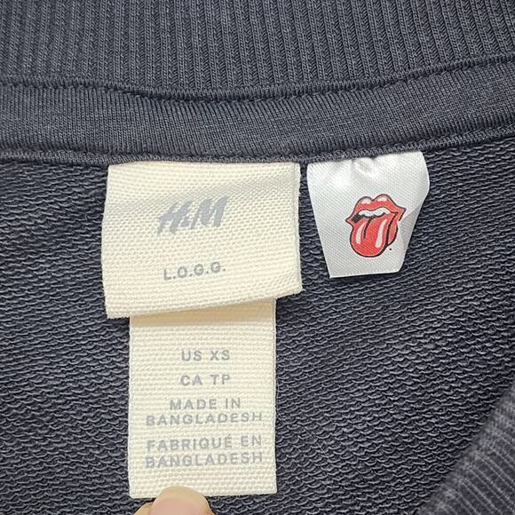 H&M The Rolling Stones Vintage‎ Inspired Women's Gray Sweatshirt Size XS - Picture 5 of 6